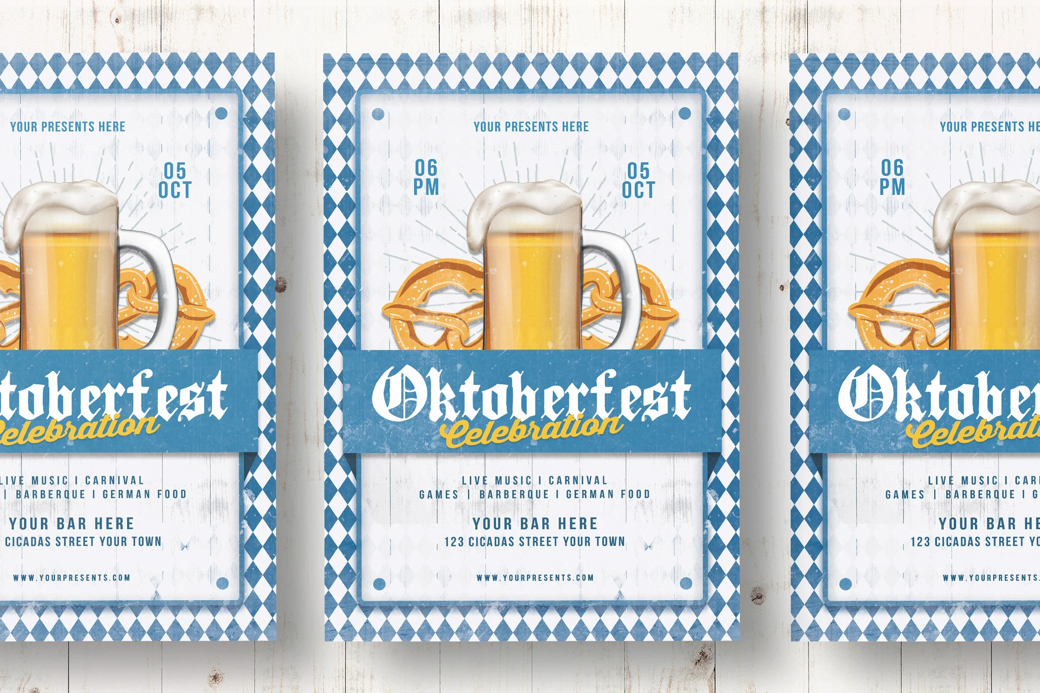 Vintage Oktoberfest Poster Template