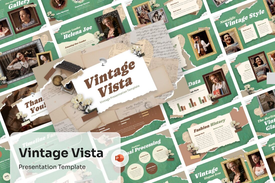 20+ Handpicked Vintage PowerPoint Templates for Classic Slideshows