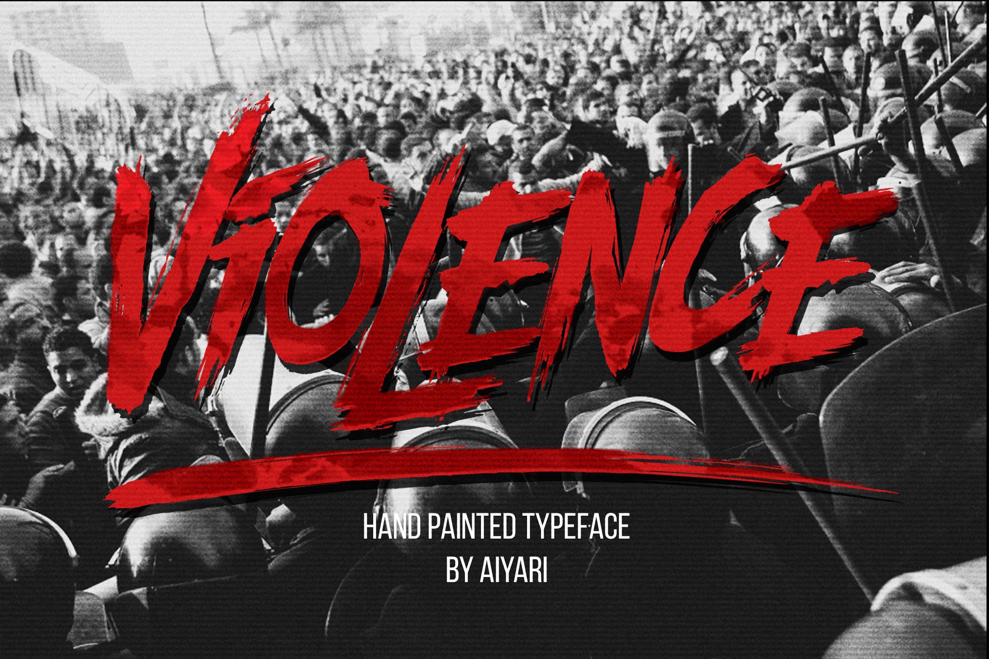 Violence - Hand Painted Aggressive Font
