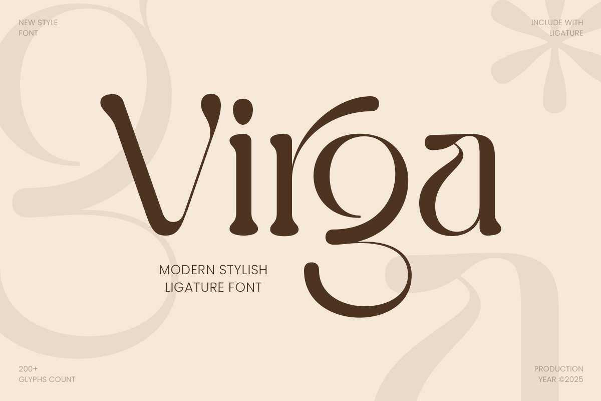 Virga - Modern Stylish Chic Font