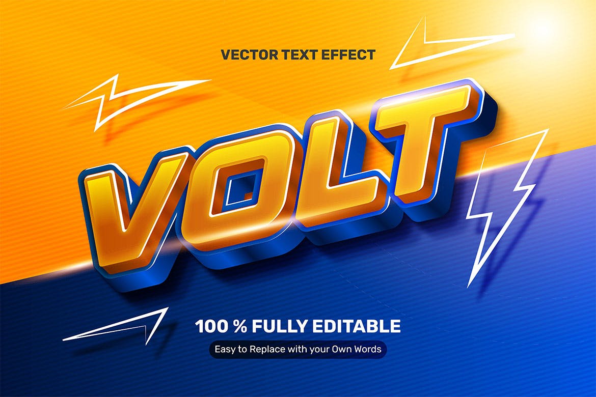 Volt - Creative Illustrator Text Effect