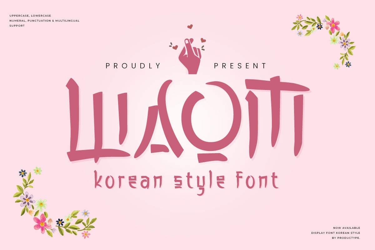 Waom - Korean Style Font