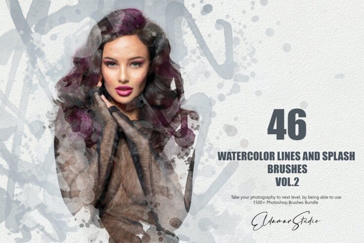 View Information about Watercolor Lines and Photoshop Splash Brushes