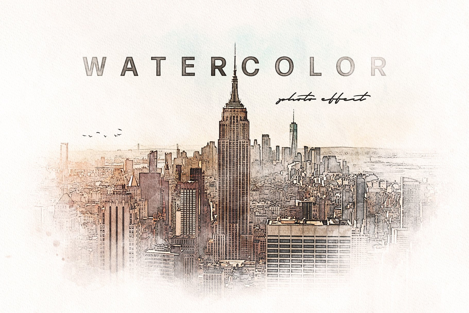 Watercolor Painting Photo Effect for Sceneries