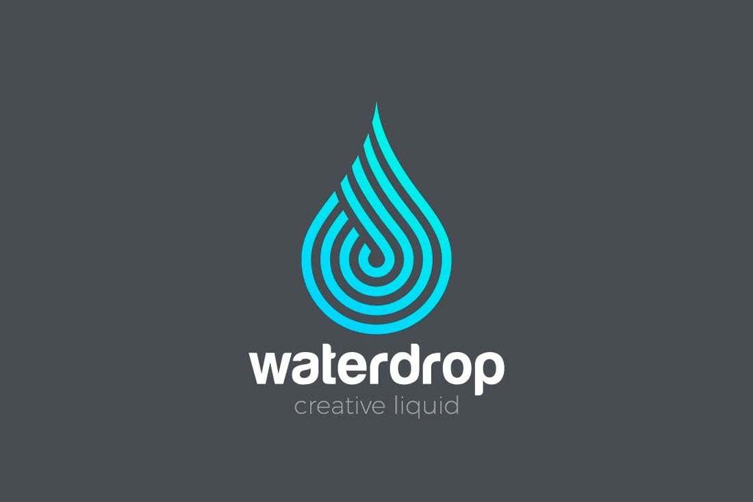 waterdrop 35+ Best Illustrator Logo Templates 2022 design tips