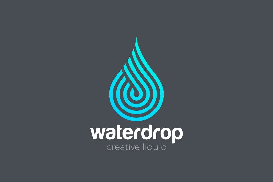 waterdrop 35+ Best Illustrator Logo Templates 2022 design tips 