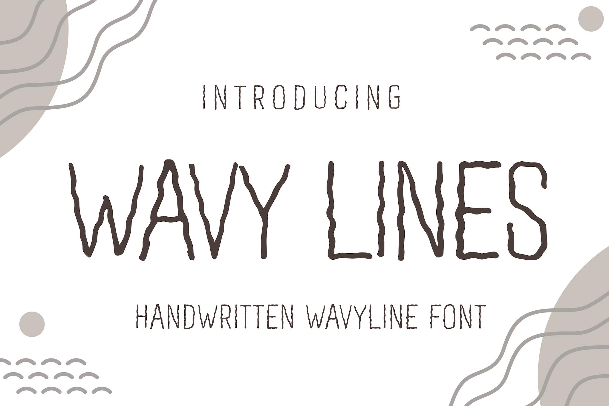 Wavy Lines - Handwritten Font