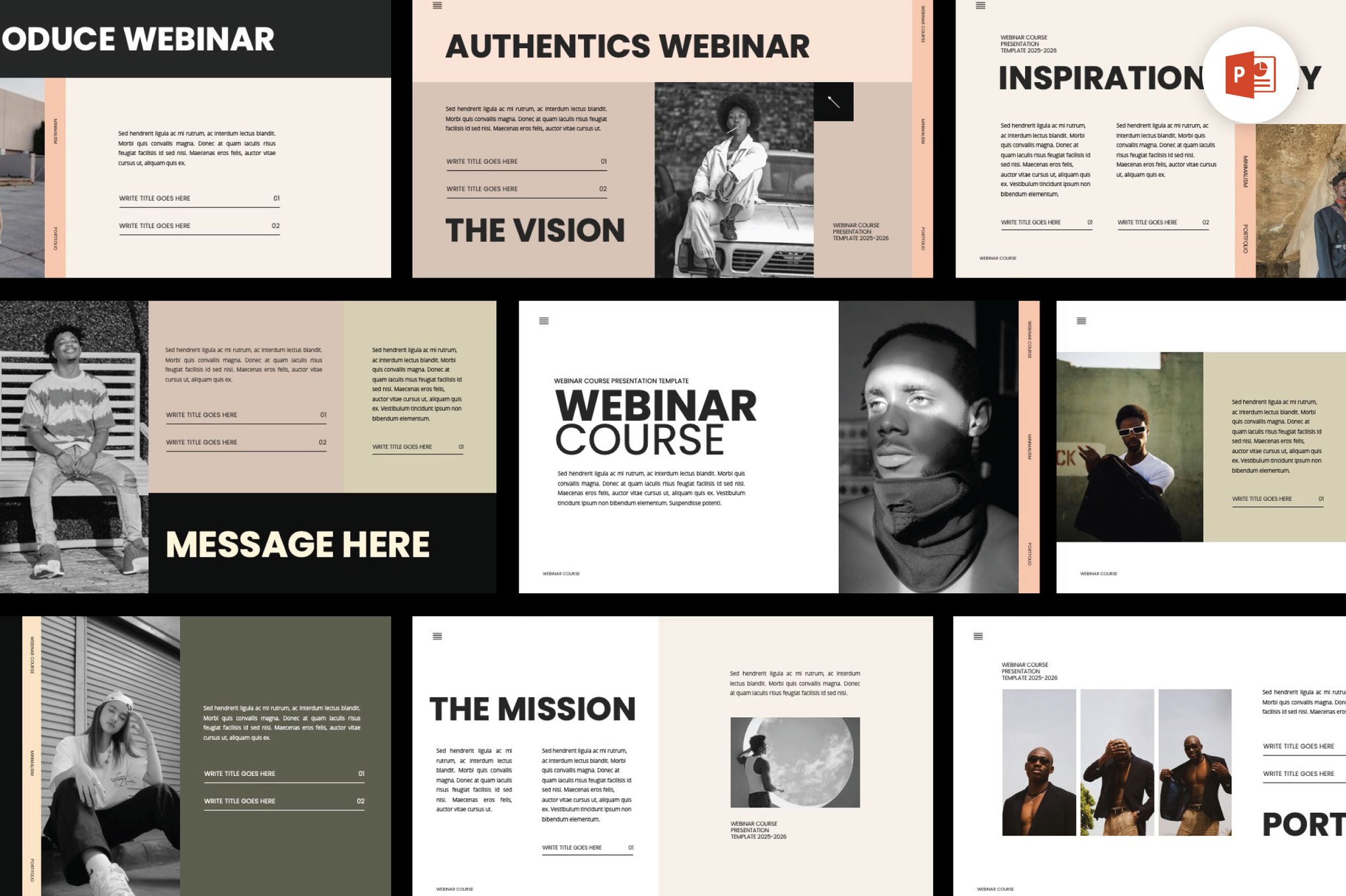 Webinar PowerPoint Template for Online Courses