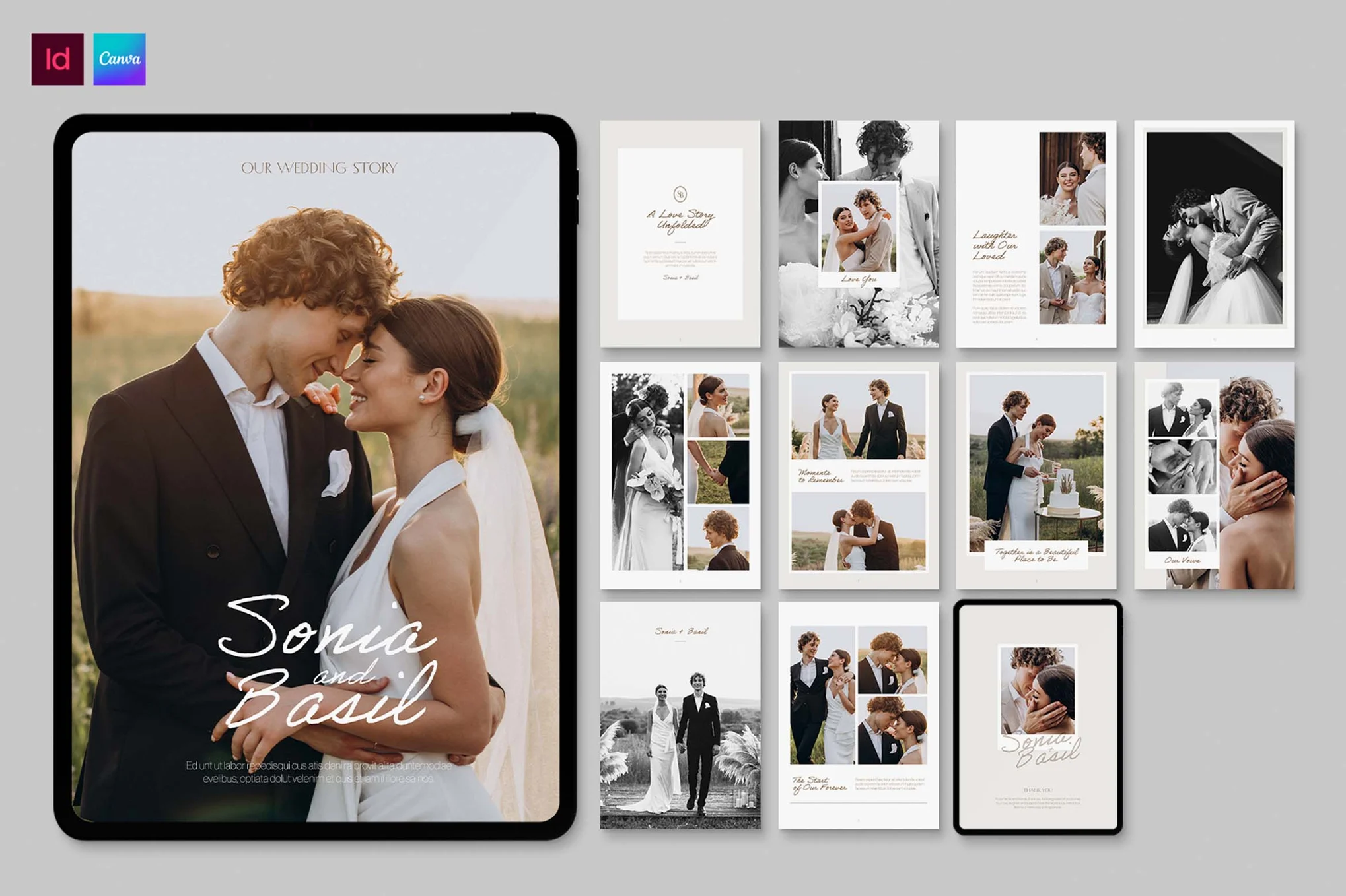 Wedding Digital Photo Book Template