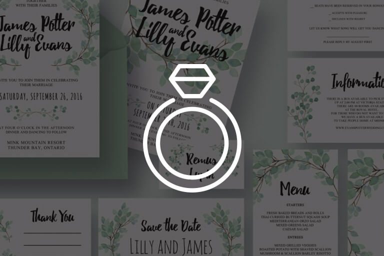 Free Floral Monogram Wedding Invitation Templates For Word