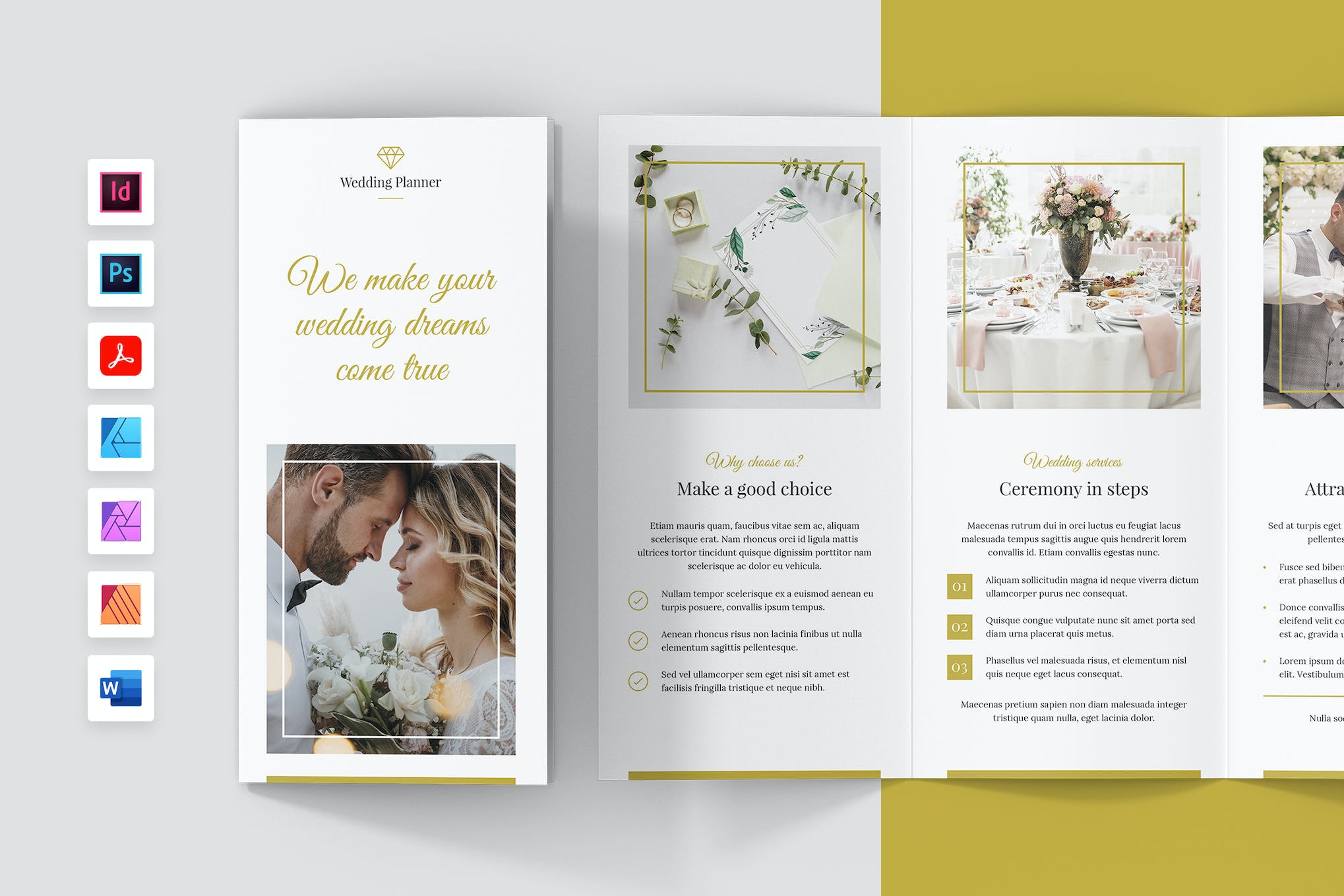 Wedding Services Brochure Tri-Fold Template