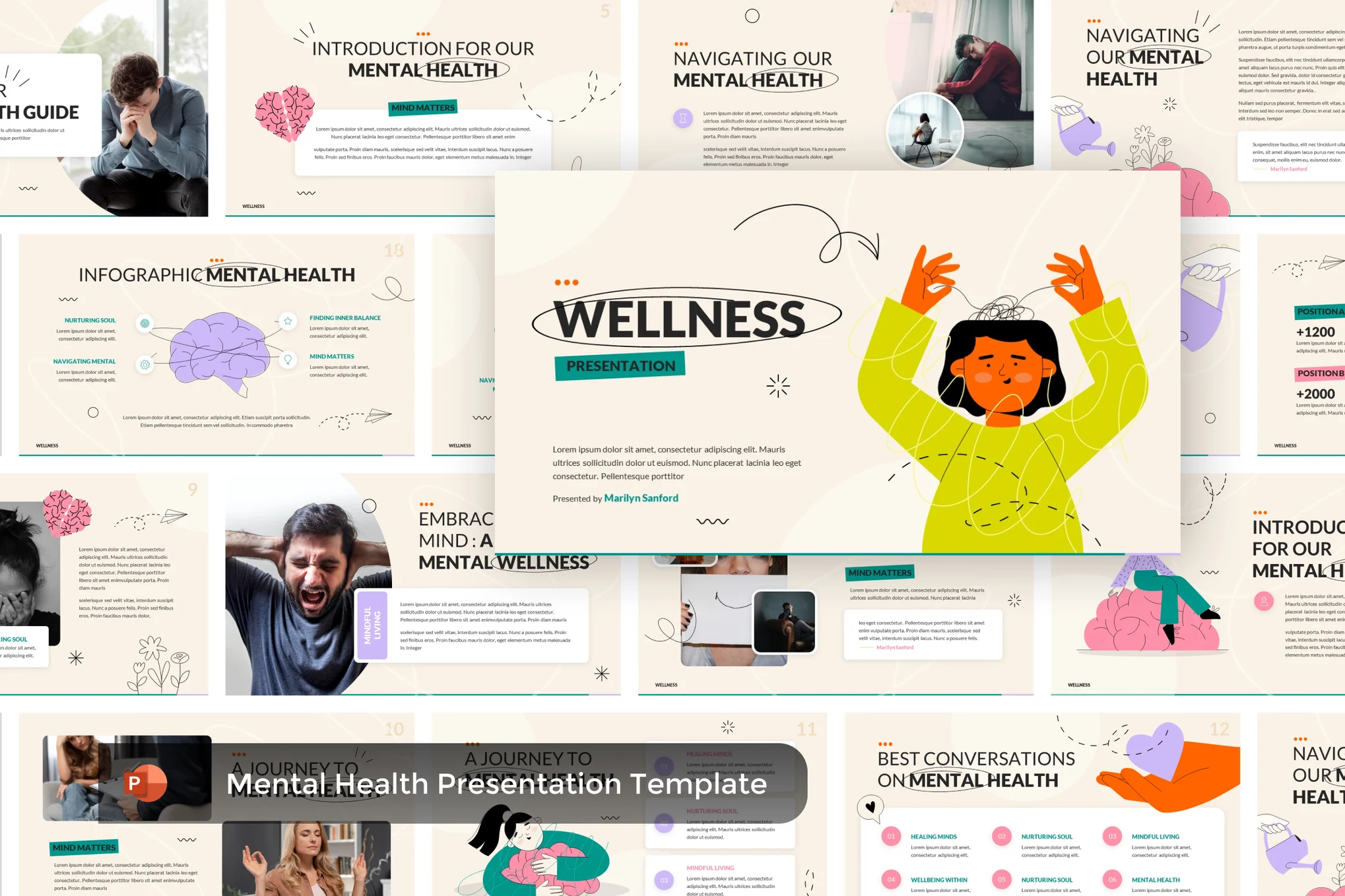 Wellness Mental Health PowerPoint Template