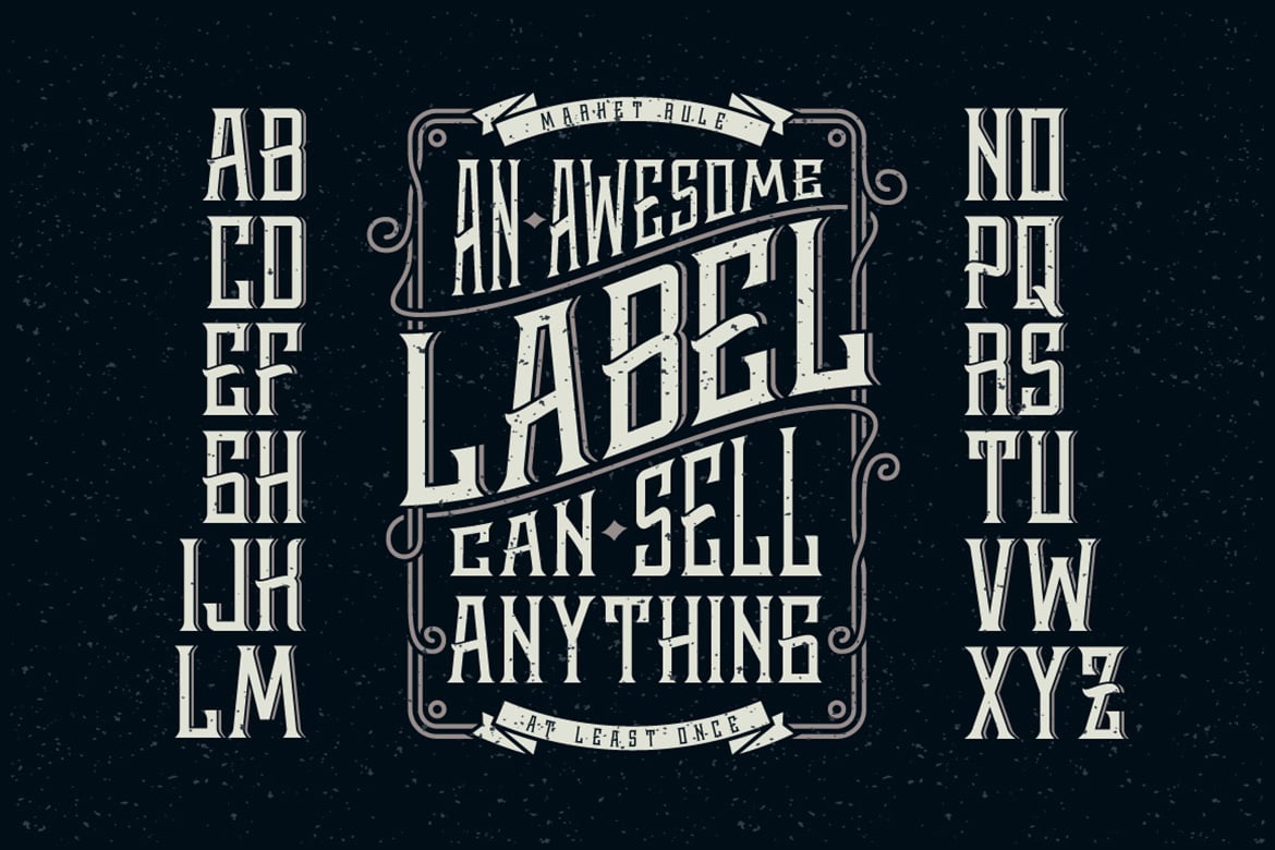 Whiskey - Vintage Label Font