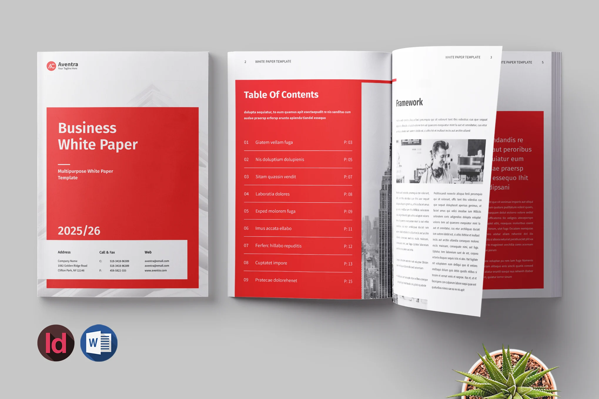 White Paper Brochure Template for Word