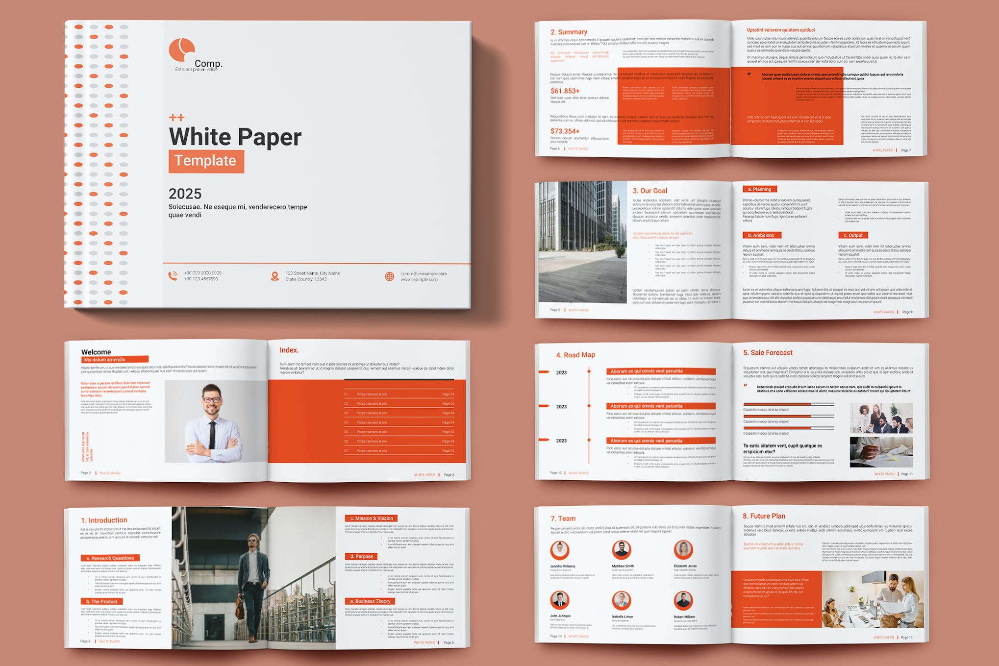 White Paper Landscape Template