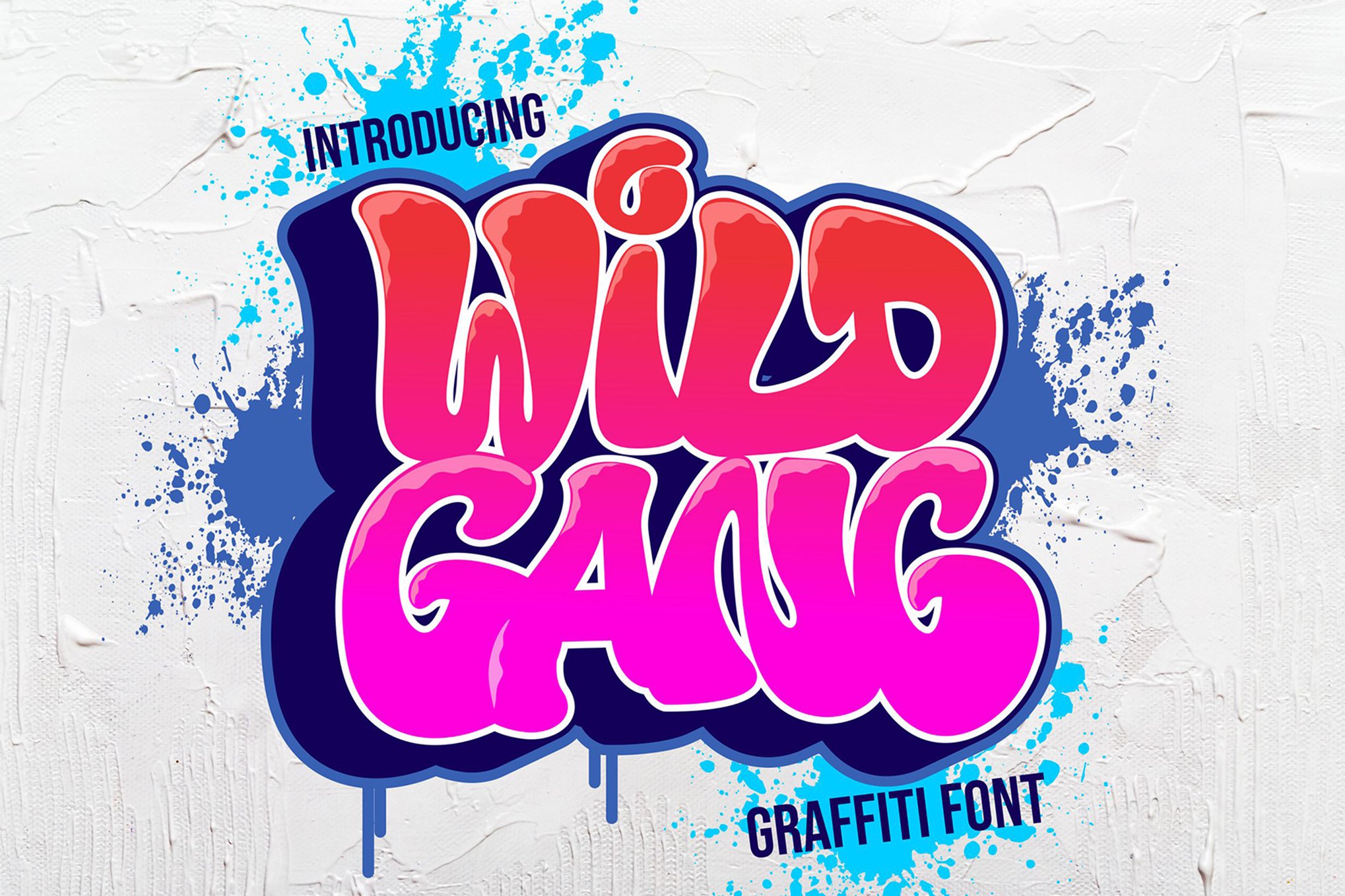 Wild Gang - Thick Graffiti Cricut Font