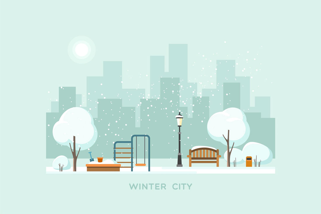 winter-city Christmas Graphic Design: 5 Tips for Classy Festive Design design tips 