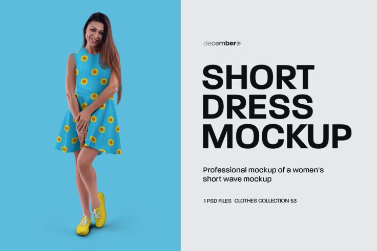 View Information about Women’s Short Wave Dress Mockups