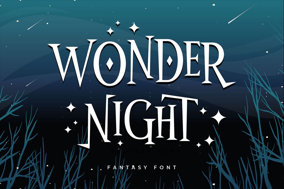 Wonder Night - Fantasy Fairytale Font
