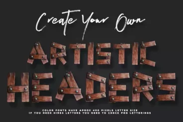 Second alternate image for Wooden Planks Font