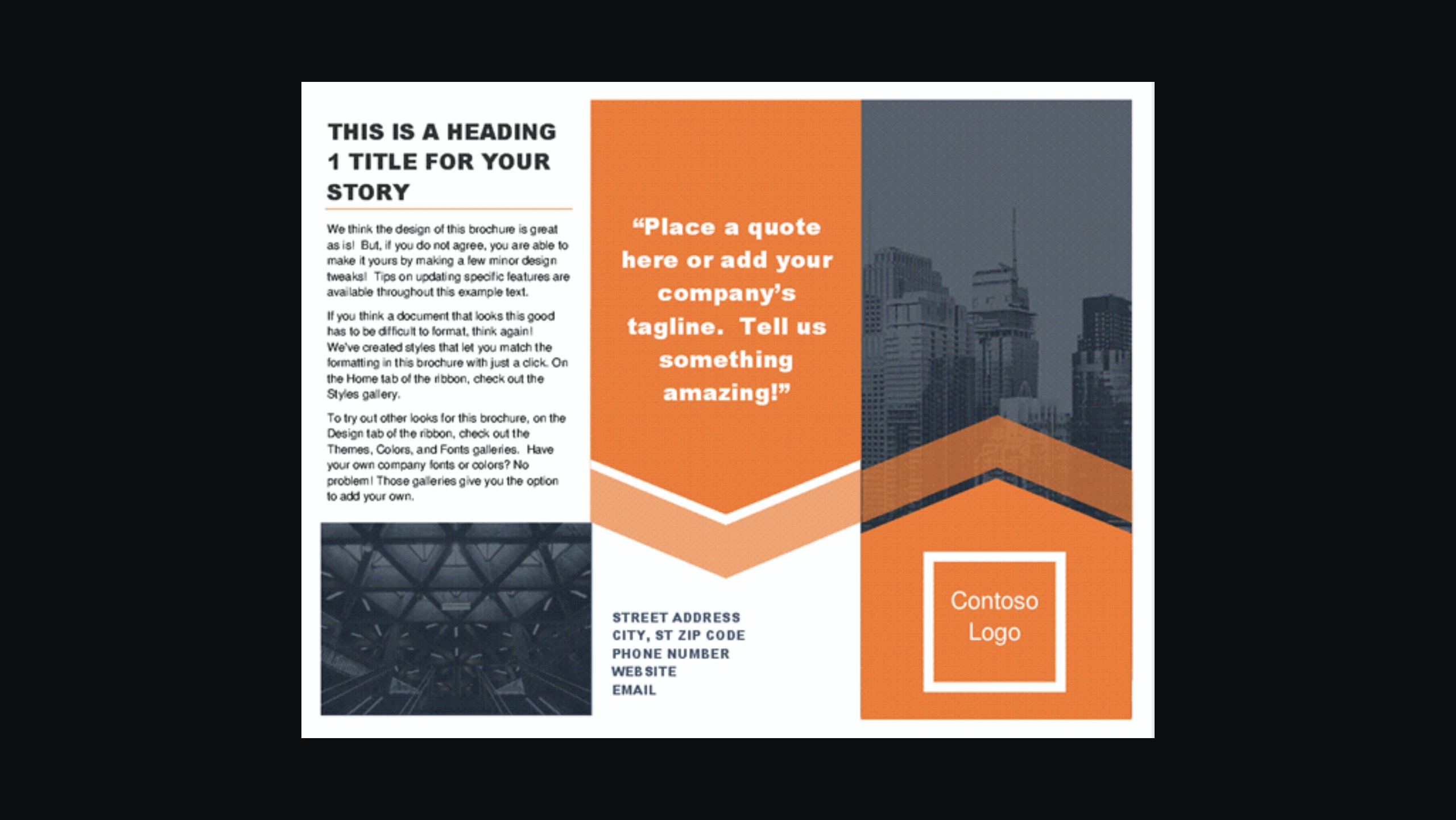 word brochure template