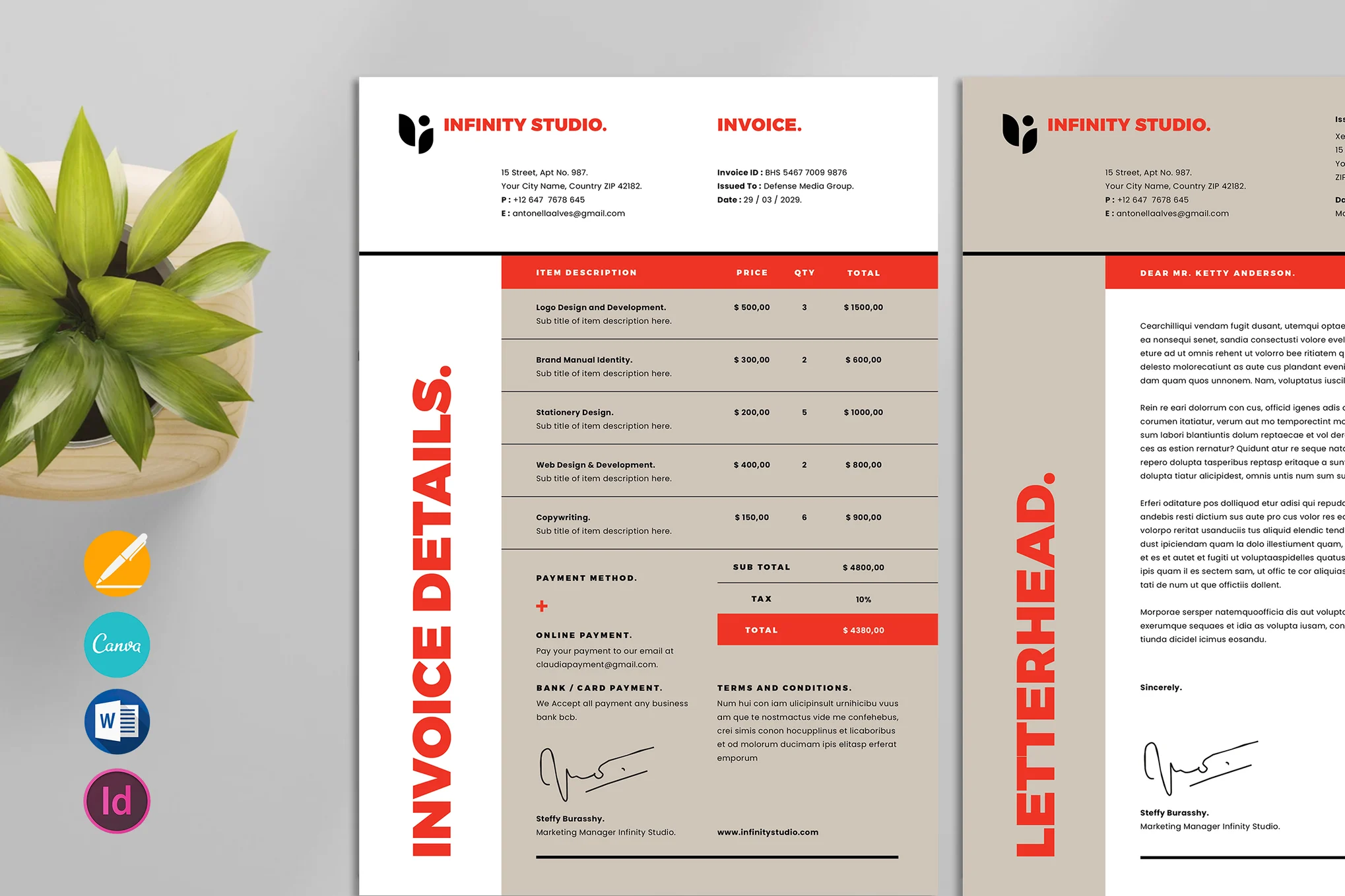 Word Invoice Template for Agencies