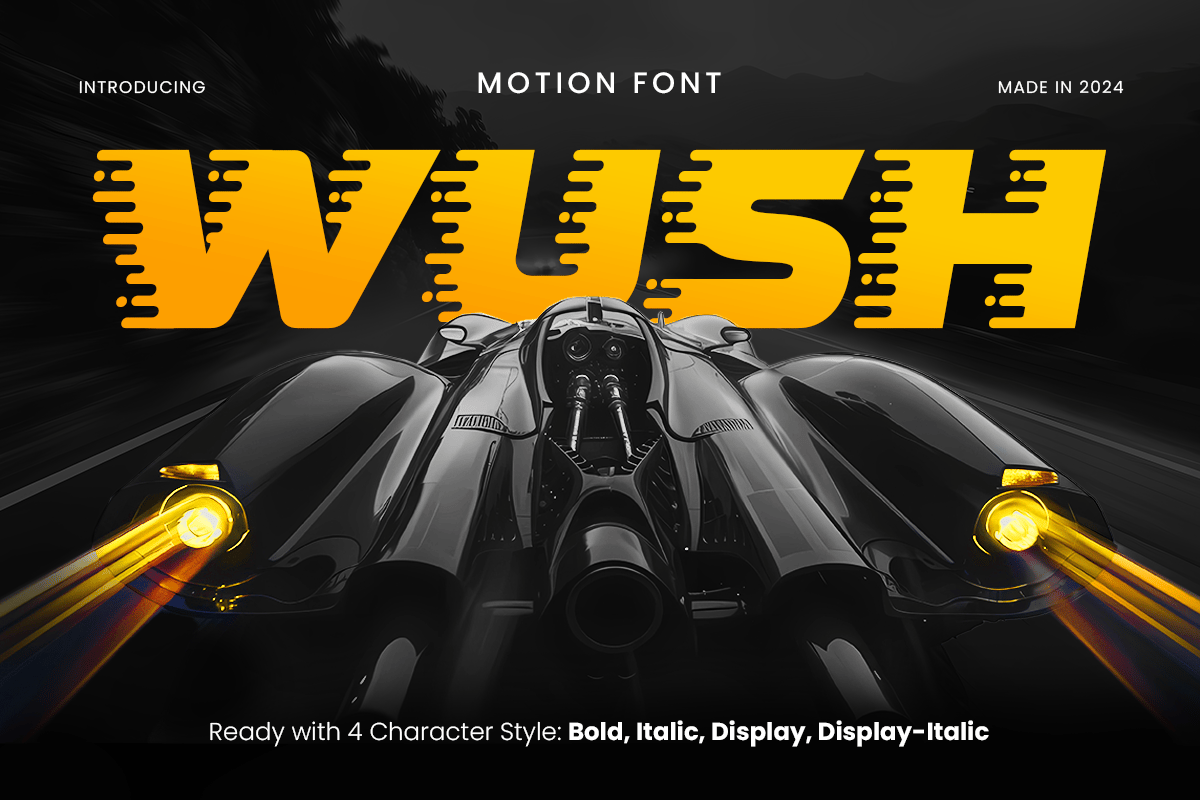Wush - Kinetic Motion Font