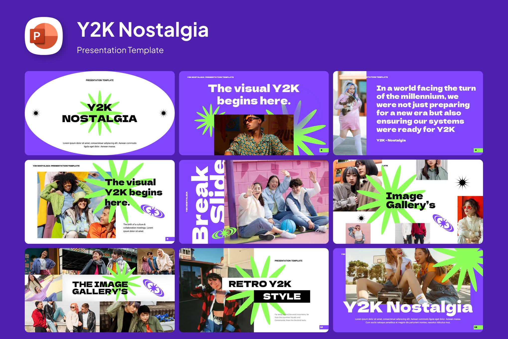 Y2K Retro Nostalgia PowerPoint Template
