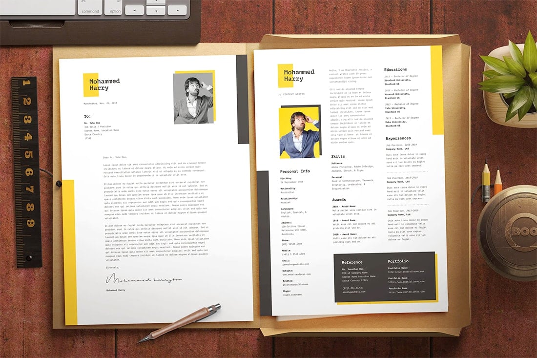 yellow-resume 20 Stylish Resume Color Schemes for 2021 design tips