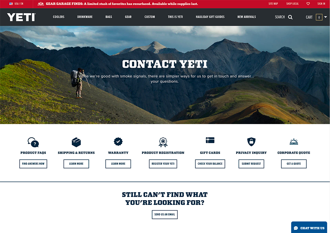 contact page design