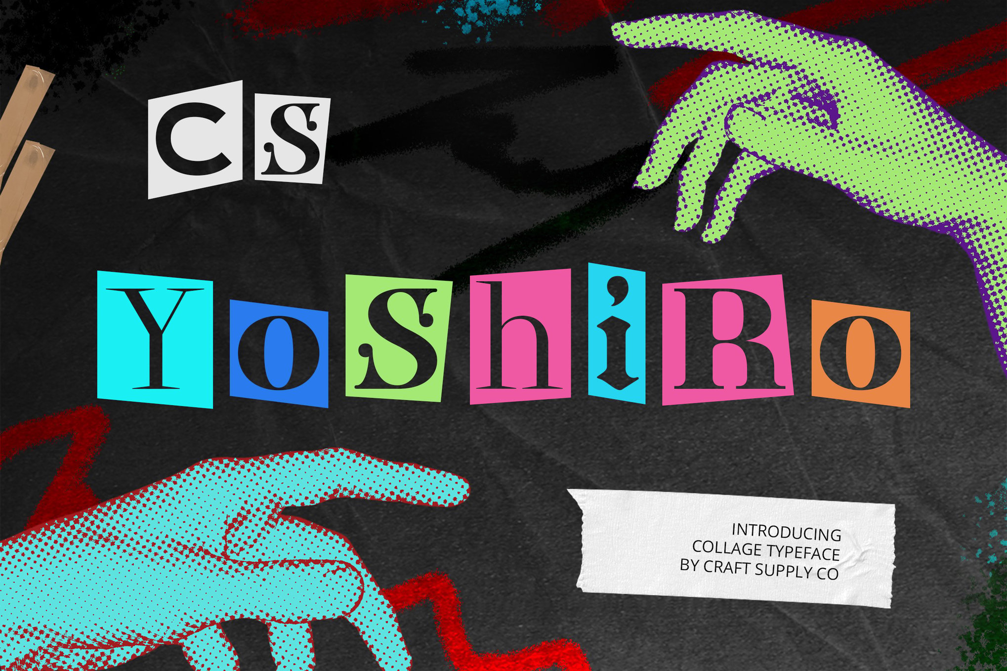 Yoshiro - Cool Collage Font