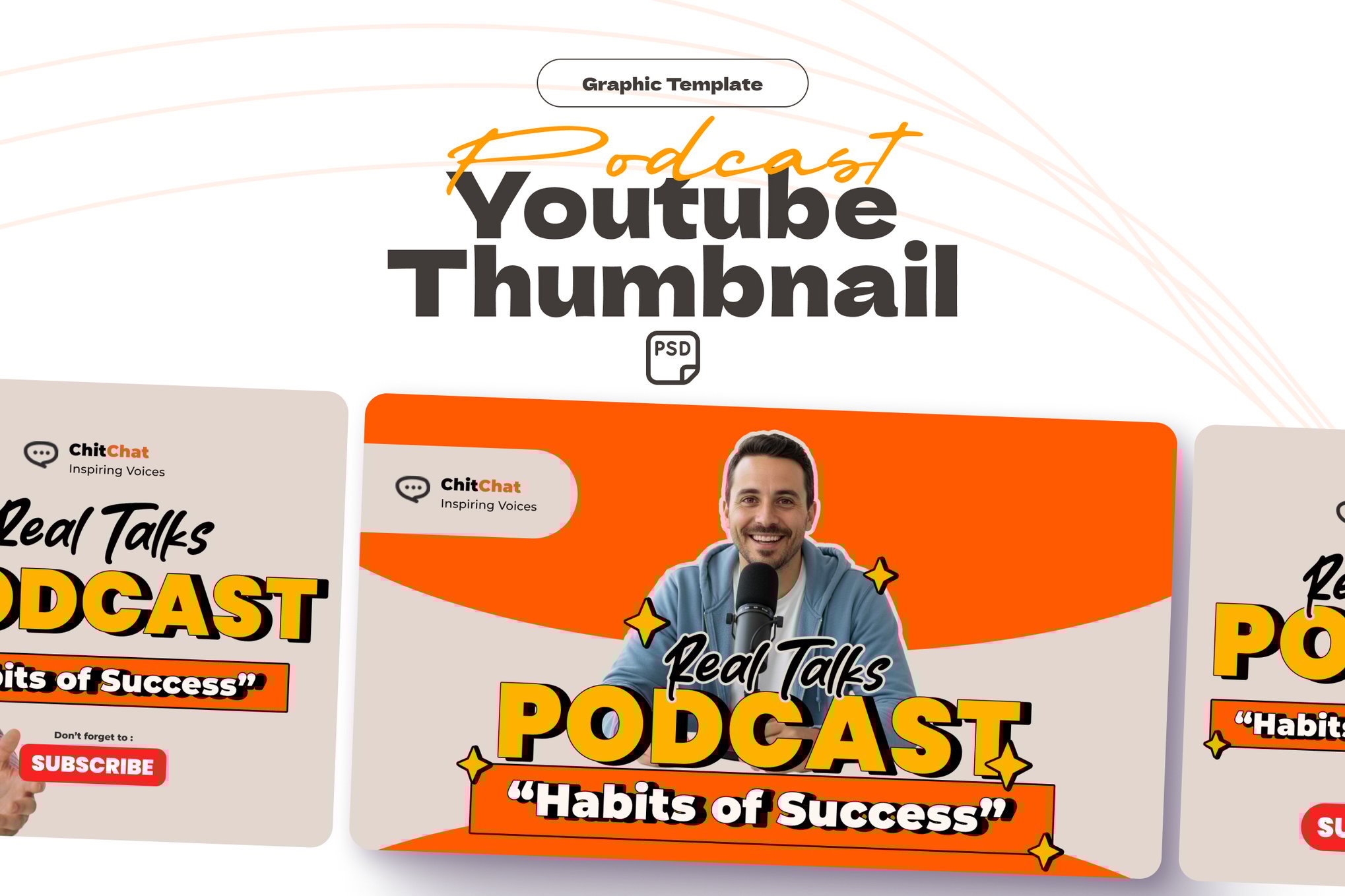 YouTube Podcast Thumbnail Design Template