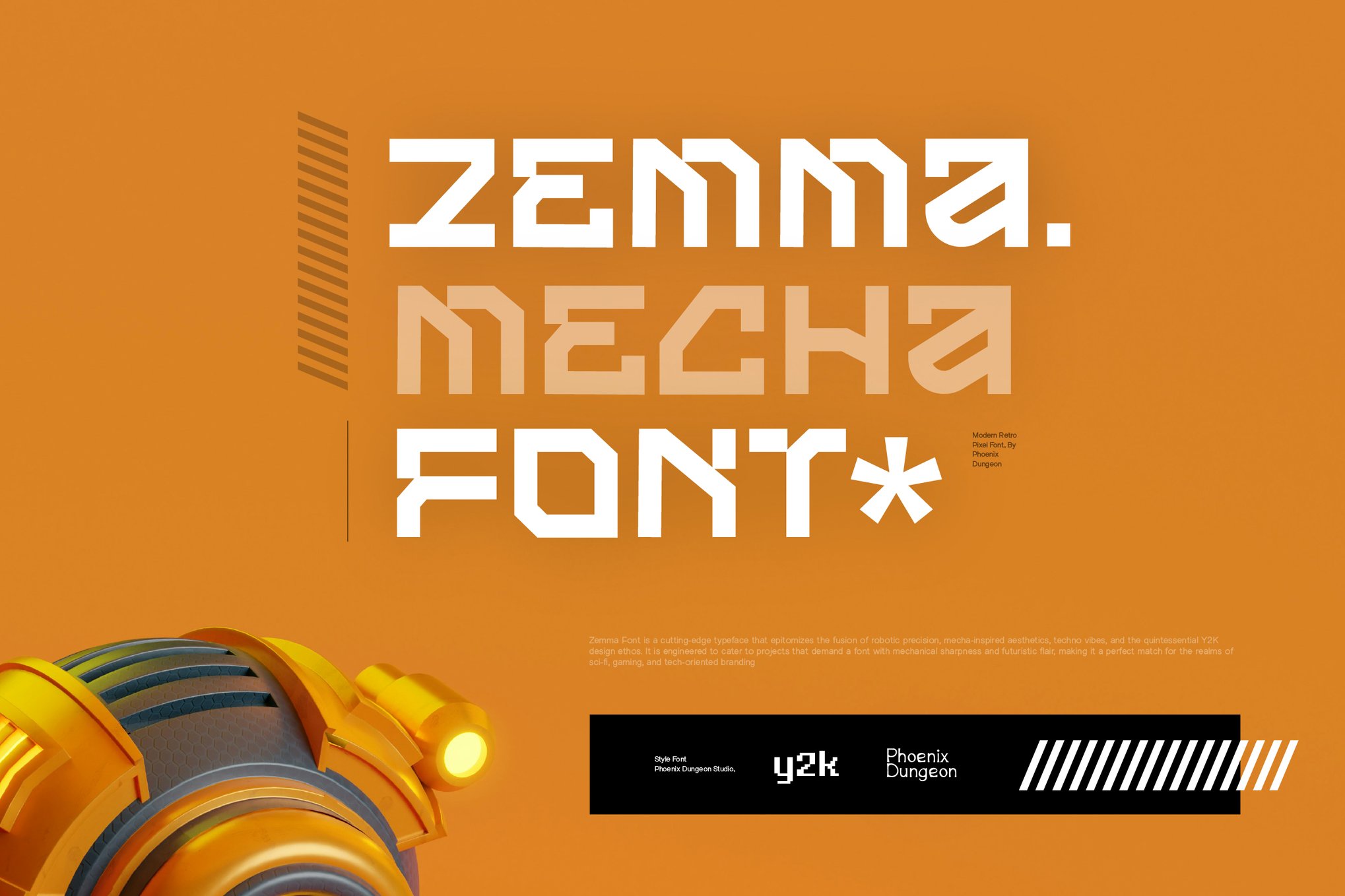 Zemma - Modern Futuristic Font