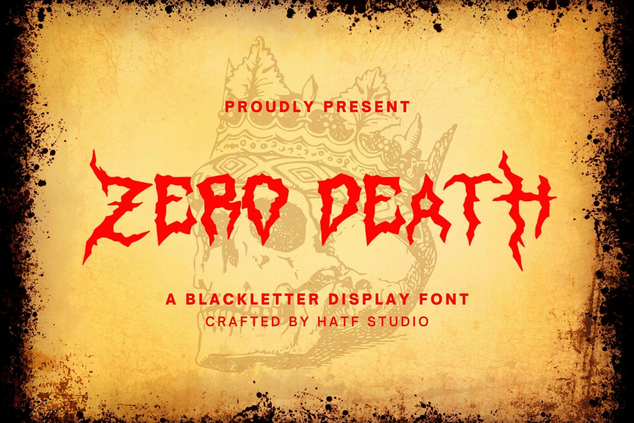 Zero Death - Death Metal Band Font