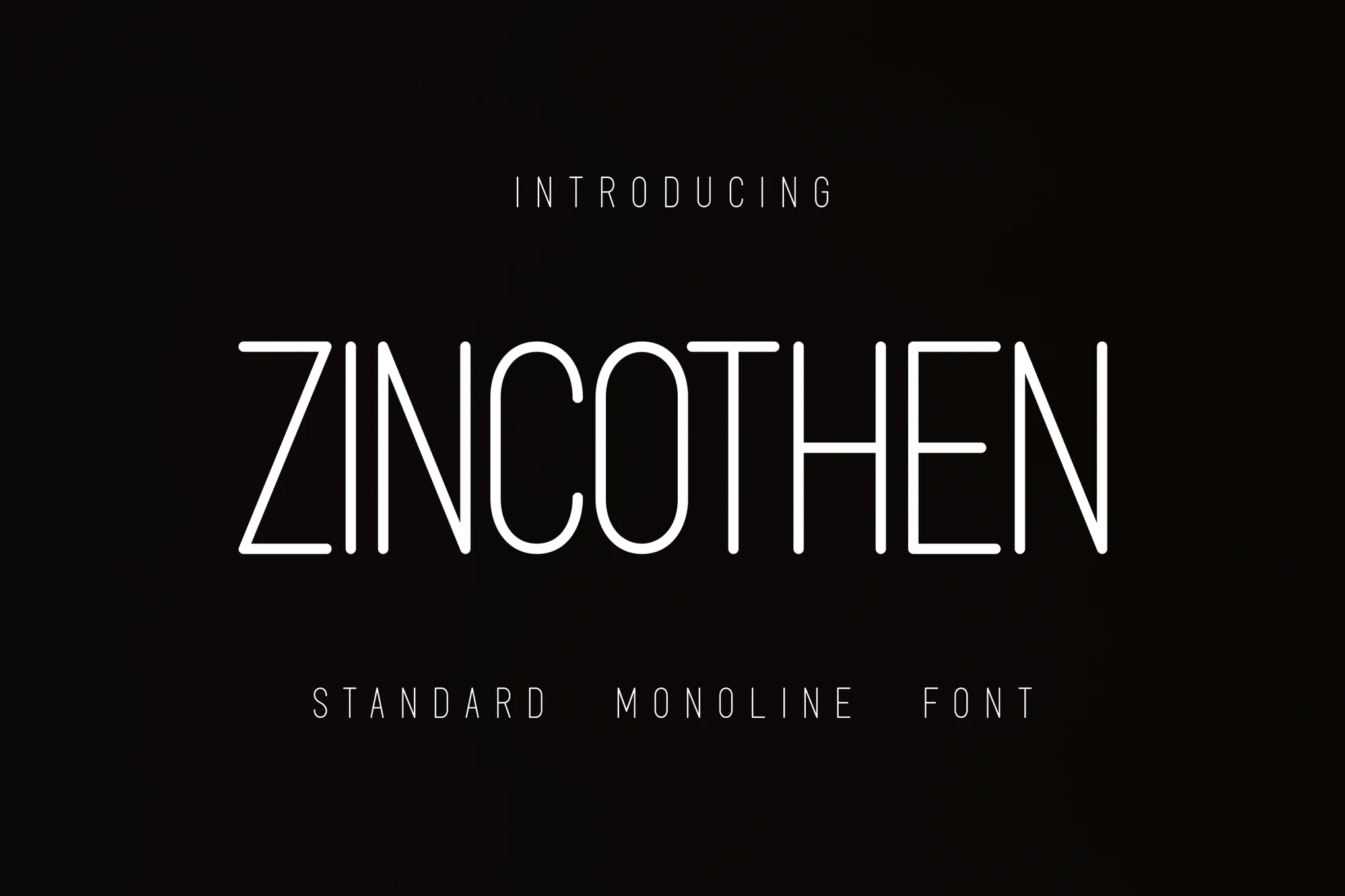 Zincothen - Monoline Thin Font