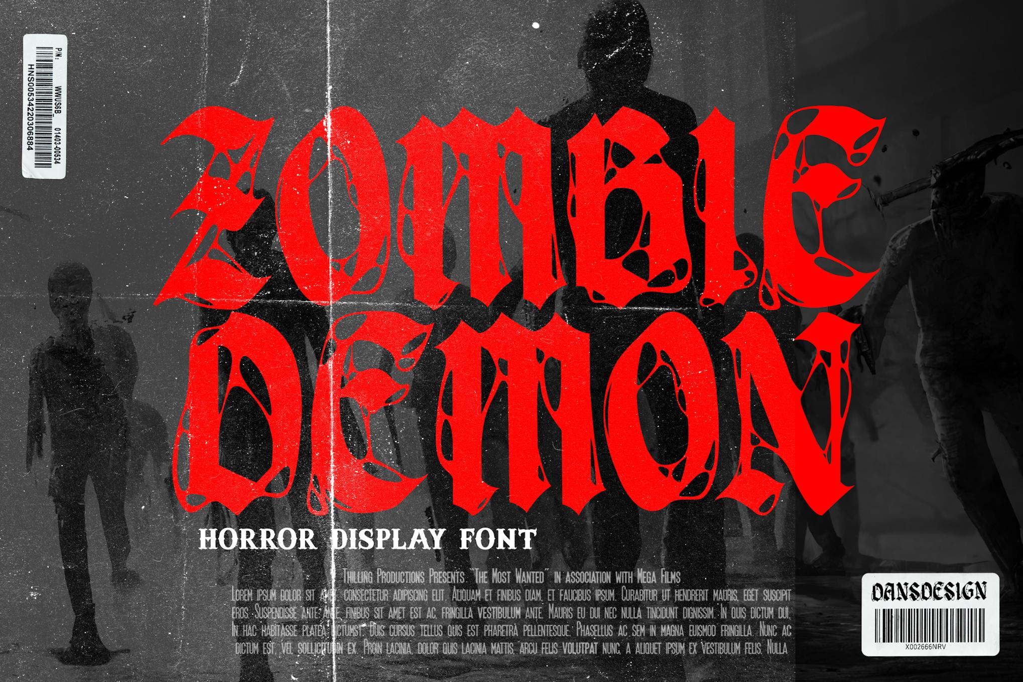 Zombie Demon - Heavy Metal Font